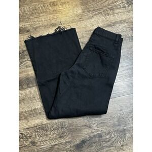 PacSun Women's Ultra High Rise Slim Jeans Size 24 Black Distressed Button Fly